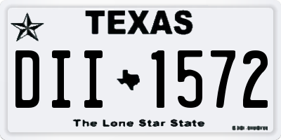 TX license plate DII1572