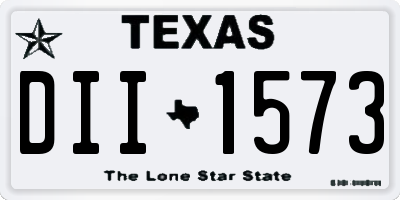 TX license plate DII1573