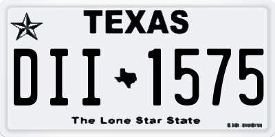 TX license plate DII1575
