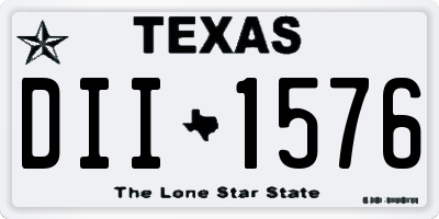 TX license plate DII1576