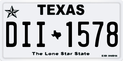 TX license plate DII1578