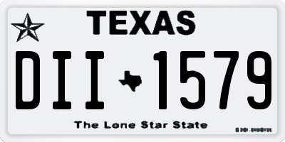 TX license plate DII1579