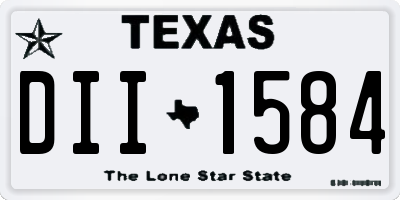 TX license plate DII1584