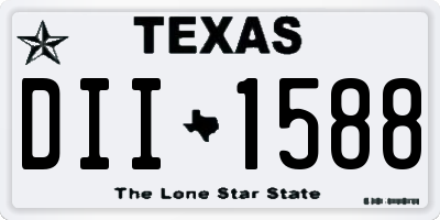 TX license plate DII1588