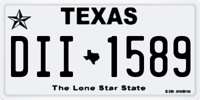 TX license plate DII1589