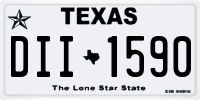 TX license plate DII1590