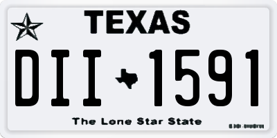 TX license plate DII1591