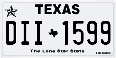 TX license plate DII1599