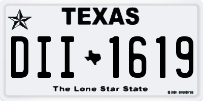 TX license plate DII1619