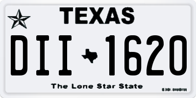TX license plate DII1620