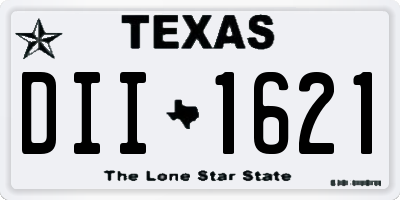 TX license plate DII1621