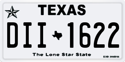 TX license plate DII1622