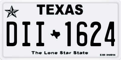 TX license plate DII1624