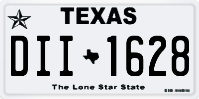 TX license plate DII1628