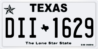 TX license plate DII1629