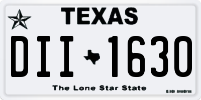 TX license plate DII1630