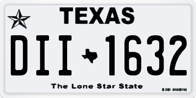 TX license plate DII1632