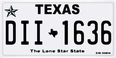 TX license plate DII1636