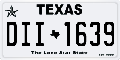 TX license plate DII1639
