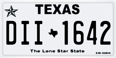 TX license plate DII1642