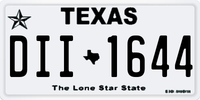 TX license plate DII1644