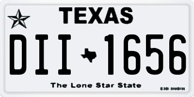 TX license plate DII1656