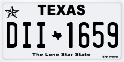 TX license plate DII1659