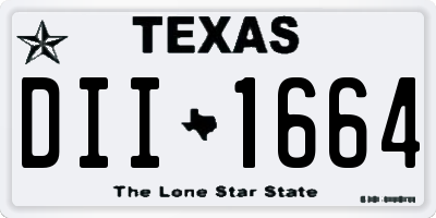 TX license plate DII1664