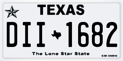 TX license plate DII1682