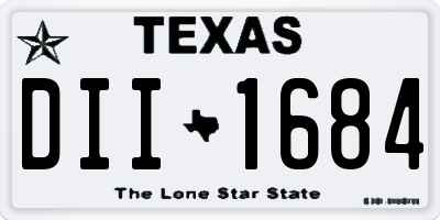 TX license plate DII1684