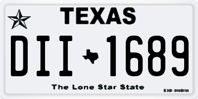 TX license plate DII1689