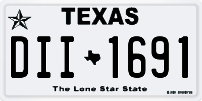 TX license plate DII1691