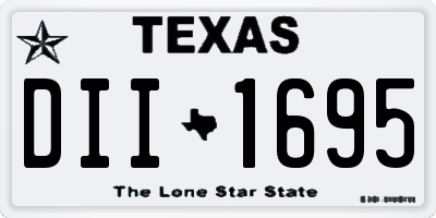 TX license plate DII1695