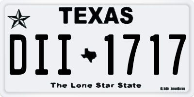 TX license plate DII1717