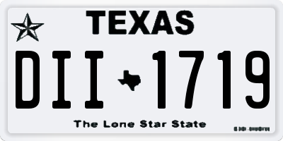 TX license plate DII1719