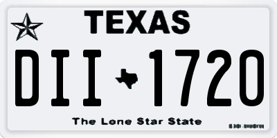 TX license plate DII1720