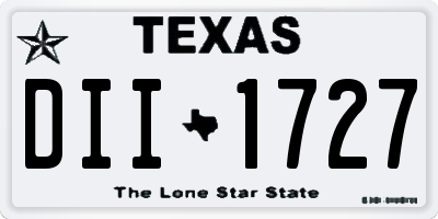 TX license plate DII1727
