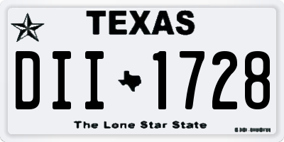 TX license plate DII1728