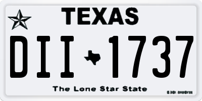 TX license plate DII1737