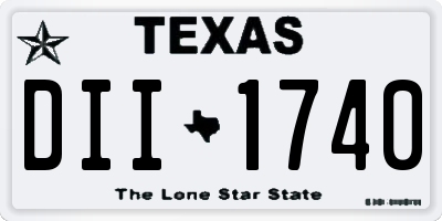 TX license plate DII1740