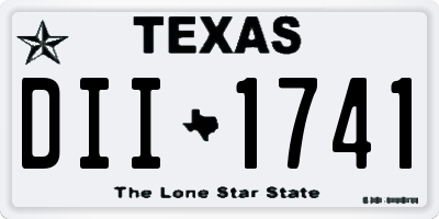 TX license plate DII1741