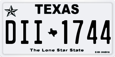 TX license plate DII1744
