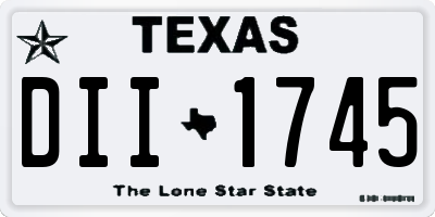 TX license plate DII1745