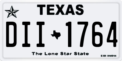 TX license plate DII1764