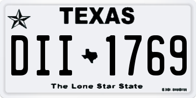 TX license plate DII1769