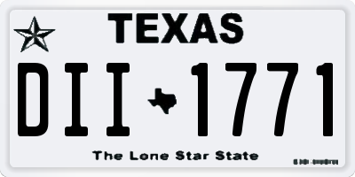 TX license plate DII1771