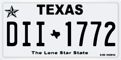 TX license plate DII1772