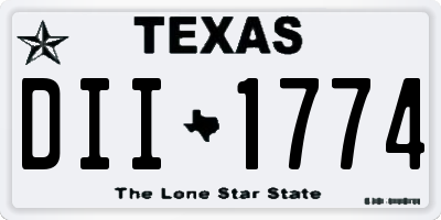 TX license plate DII1774
