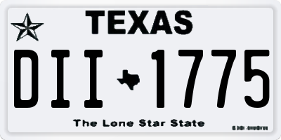 TX license plate DII1775