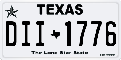 TX license plate DII1776